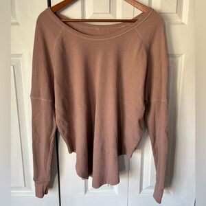Aritzia TNA Alder Thermal Waffle Knit Long Sleeve
